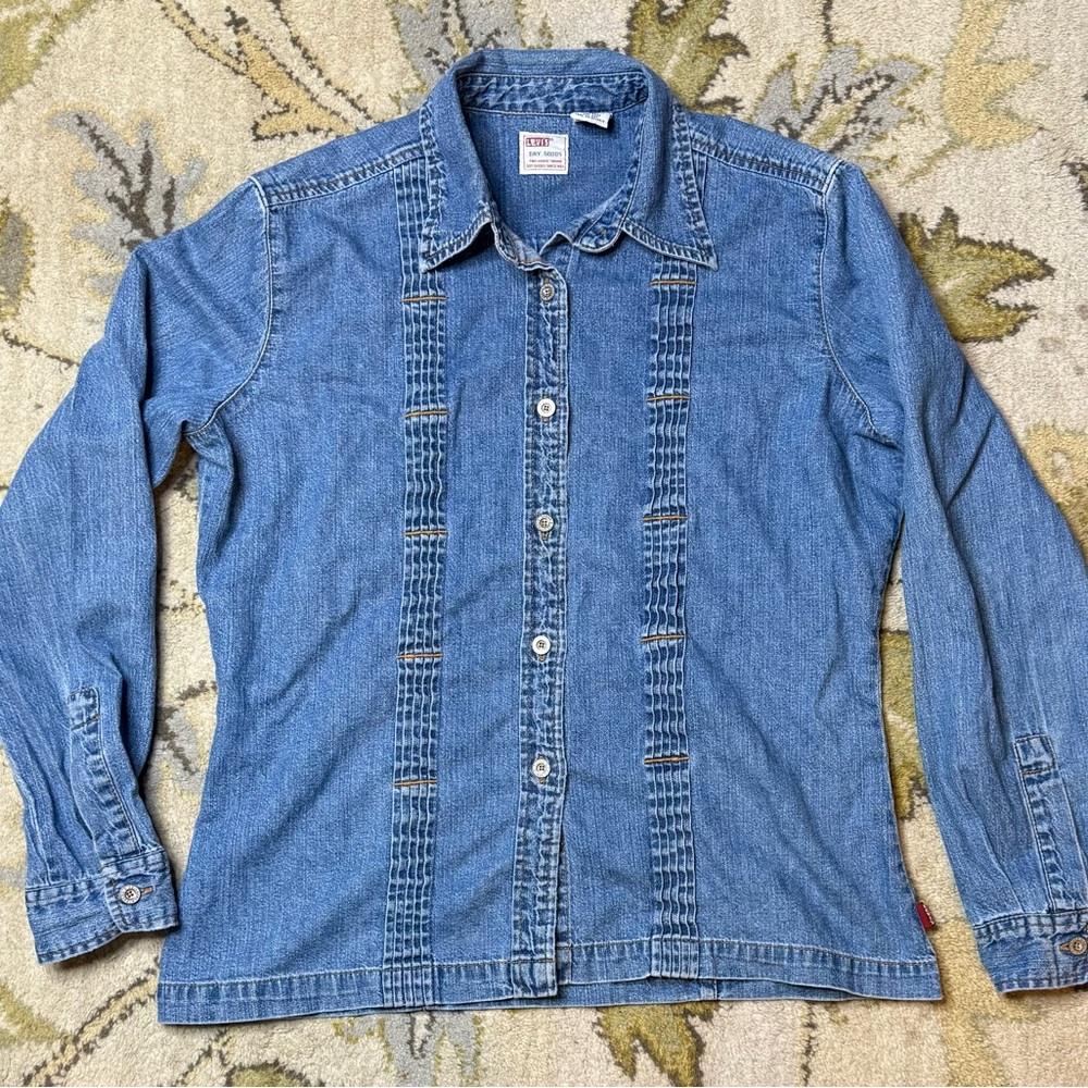 VTG Rare 90’s/Y2K  Levi’s Dry Good Denim Blouse Size L